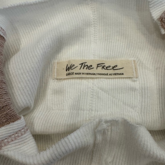 We The Free Overdrive Layering Ribbed Ivory and Tan Top - Picture 4 of 5